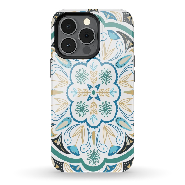 iPhone 13 pro StrongFit Boho Medallion by TracyLucy Designs