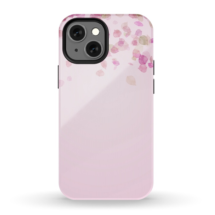 iPhone 13 mini StrongFit Leaves are falling on pink by  Utart