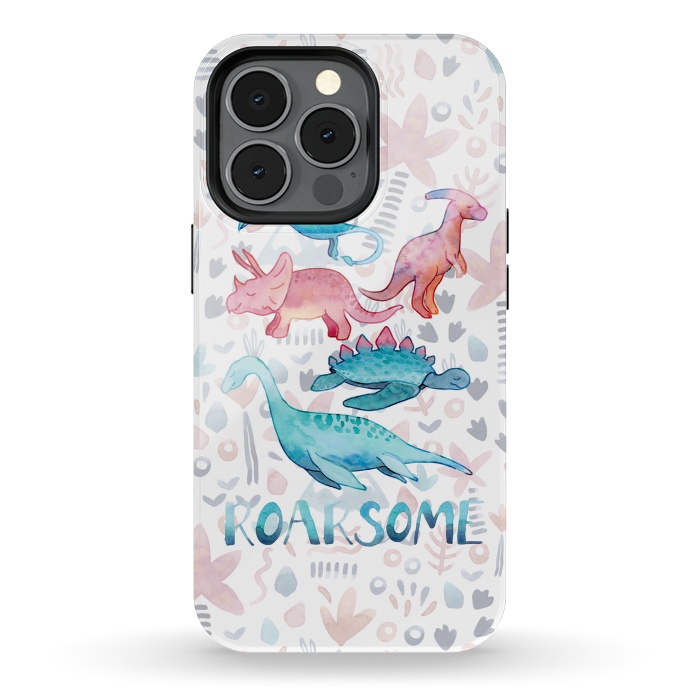iPhone 13 pro StrongFit Roarsome Dino's by gingerlique