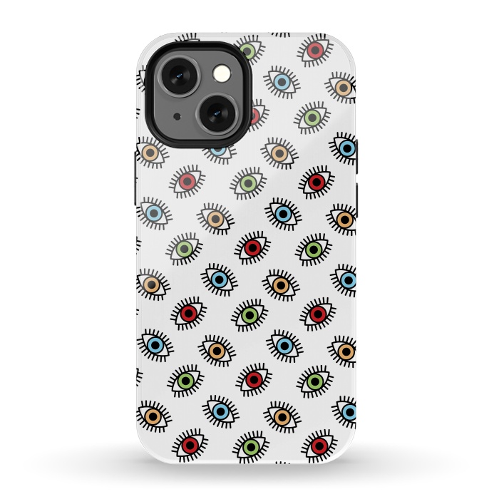iPhone 13 mini StrongFit Eyes pattern by Laura Nagel