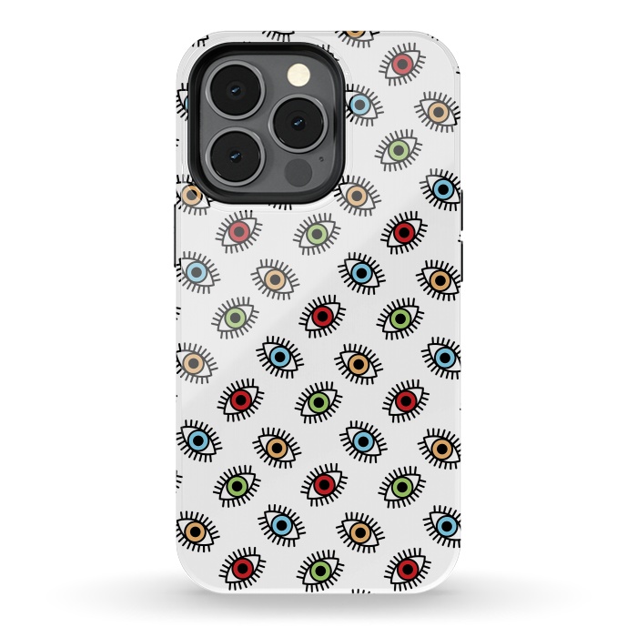 iPhone 13 pro StrongFit Eyes pattern by Laura Nagel