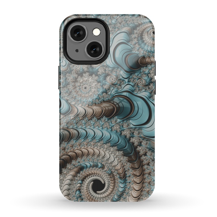 iPhone 13 mini StrongFit Fantastic Fractal Swirls by Andrea Haase