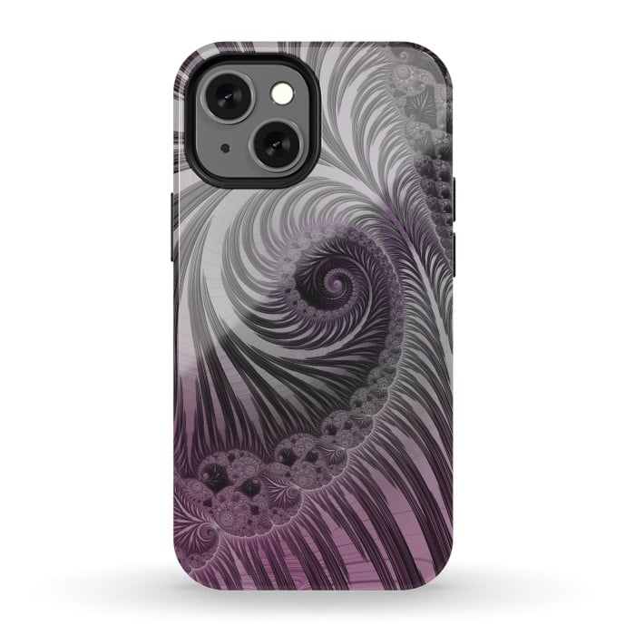iPhone 13 mini StrongFit Swirly Fractal Fantasies by Andrea Haase