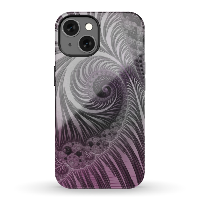 iPhone 13 StrongFit Swirly Fractal Fantasies by Andrea Haase