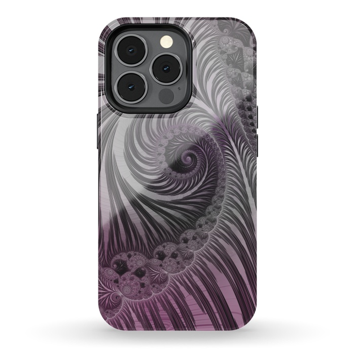 iPhone 13 pro StrongFit Swirly Fractal Fantasies by Andrea Haase