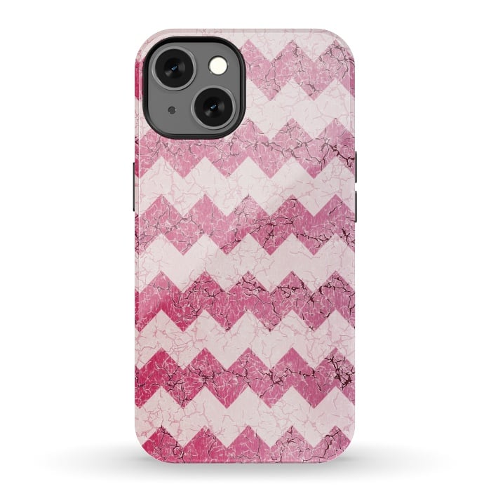 iPhone 13 StrongFit Pink chevron by Jms