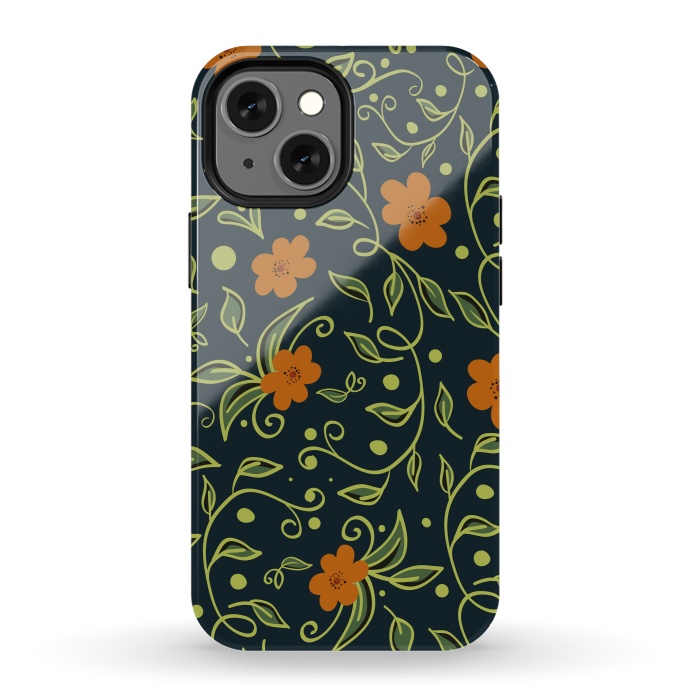iPhone 13 mini StrongFit Elegant Floral by Allgirls Studio