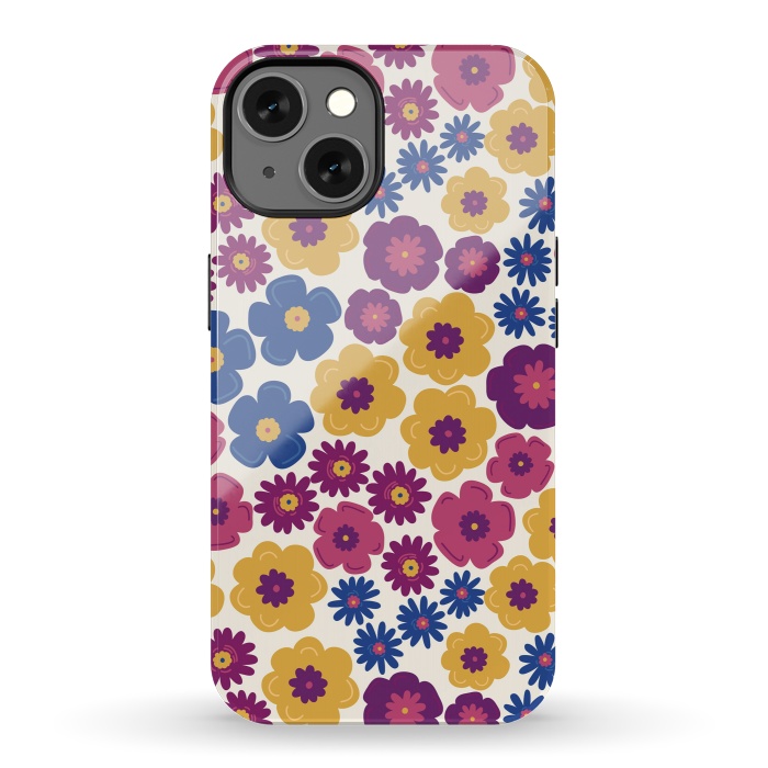 iPhone 13 StrongFit Pop Floral by TracyLucy Designs