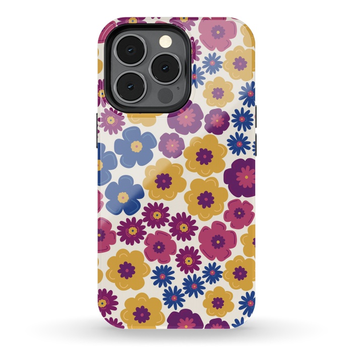 iPhone 13 pro StrongFit Pop Floral by TracyLucy Designs