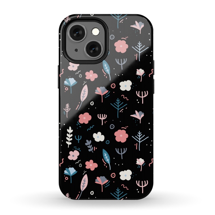 iPhone 13 mini StrongFit Whimsical Floral by Allgirls Studio