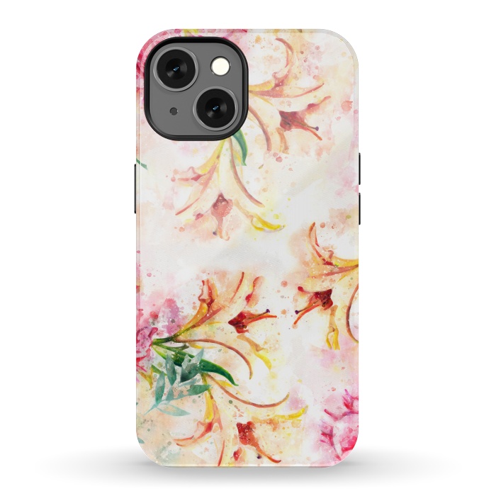 iPhone 13 StrongFit Peony Floral by Creativeaxle