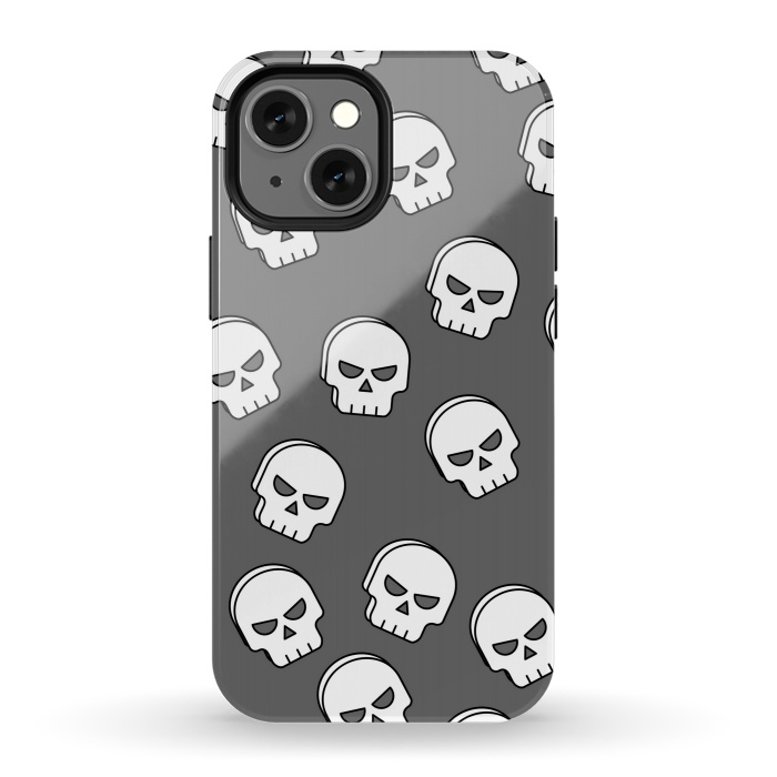 iPhone 13 mini StrongFit white skull pattern by MALLIKA
