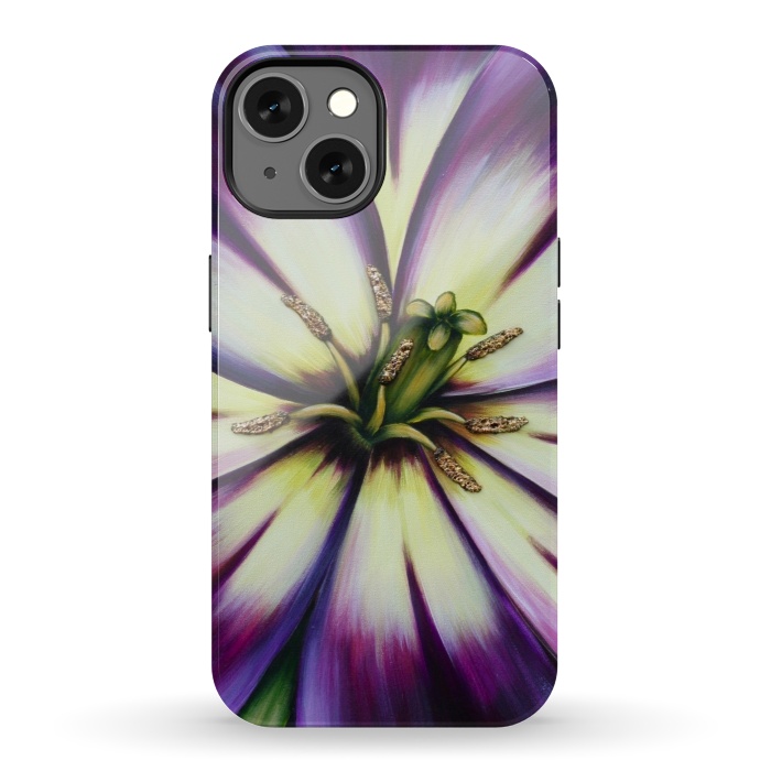 iPhone 13 StrongFit Plum Tulip by Denise Cassidy Wood