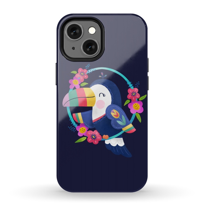 iPhone 13 mini StrongFit Tropical Toucan by Noonday Design
