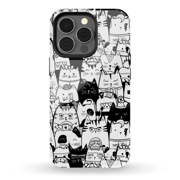 iPhone 13 pro StrongFit Itty Bitty Kitty Committee by Noonday Design