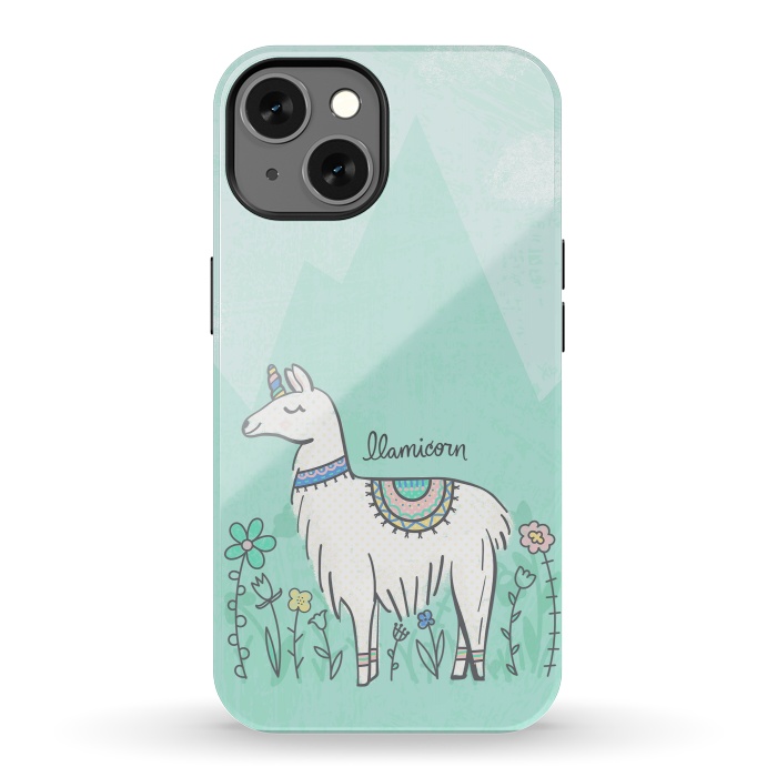 iPhone 13 StrongFit Llovely Llamicorn by Noonday Design