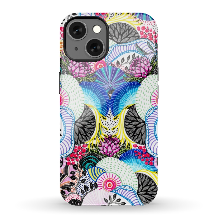 iPhone 13 StrongFit Whimsical abstract hand paint design  by InovArts