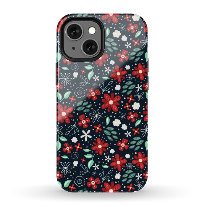 iPhone 13 mini StrongFit Little Christmas Flowers by Noonday Design