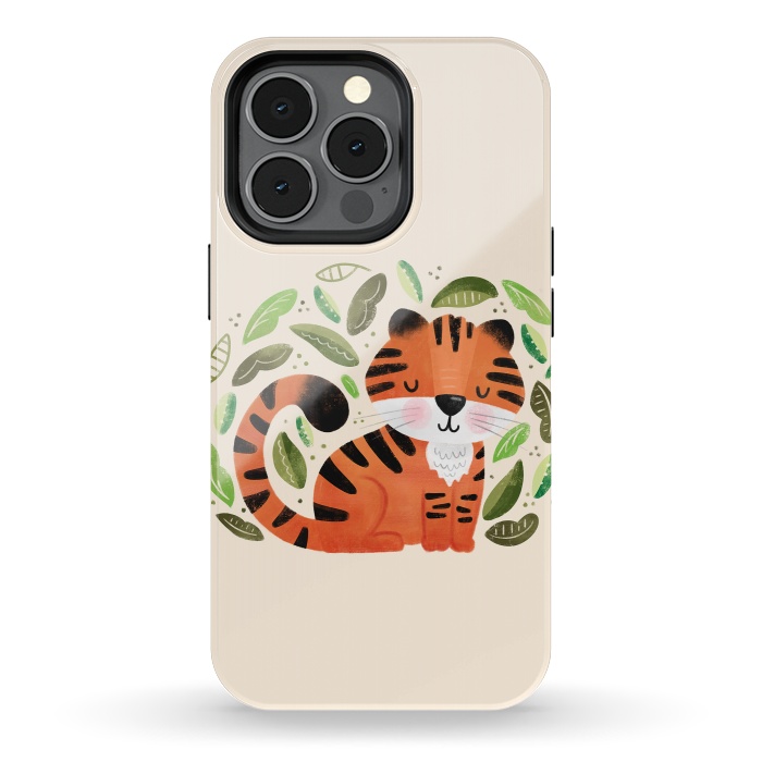 iPhone 13 pro StrongFit Tiger Cutie by Noonday Design