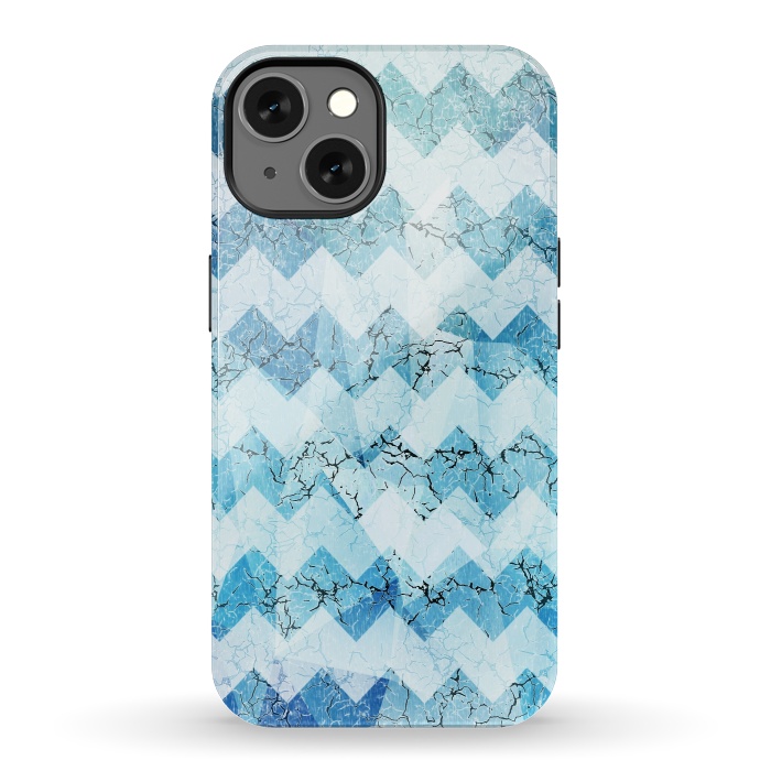 iPhone 13 StrongFit Blue chevron by Jms