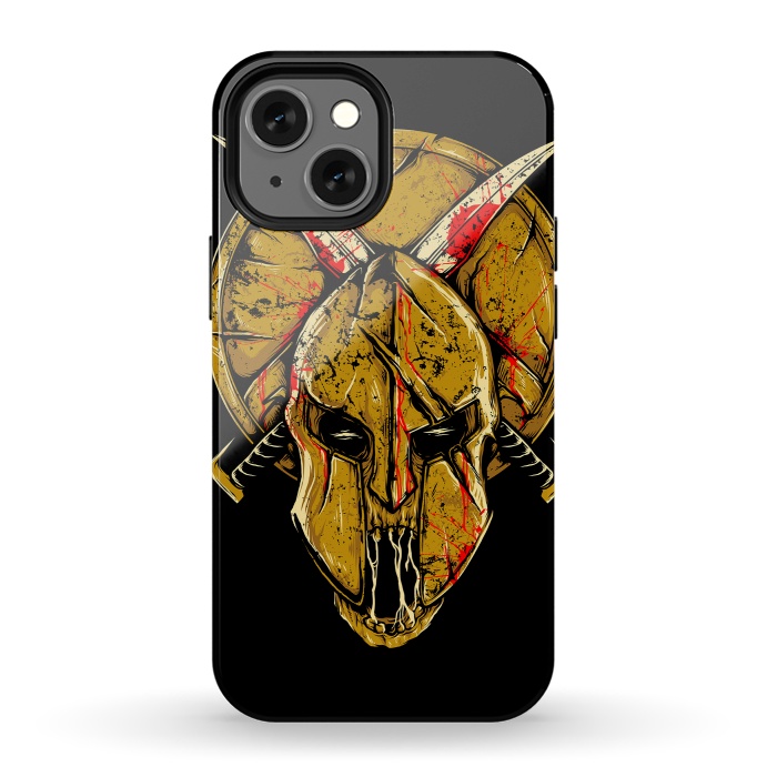 iPhone 13 mini StrongFit Skull Sparta by Afif Quilimo