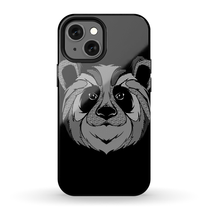 iPhone 13 mini StrongFit Panda Zentangle by Afif Quilimo