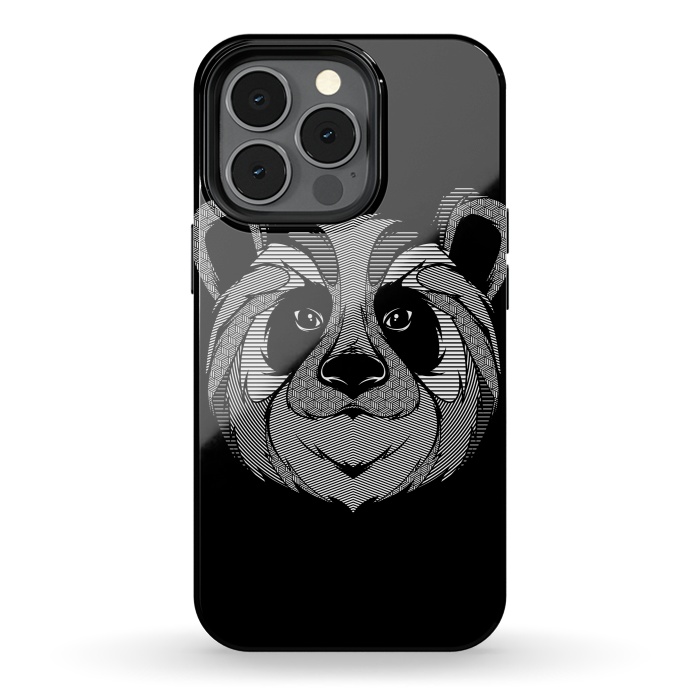 iPhone 13 pro StrongFit Panda Zentangle by Afif Quilimo