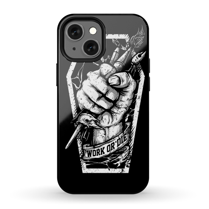 iPhone 13 mini StrongFit Work or Die by Afif Quilimo