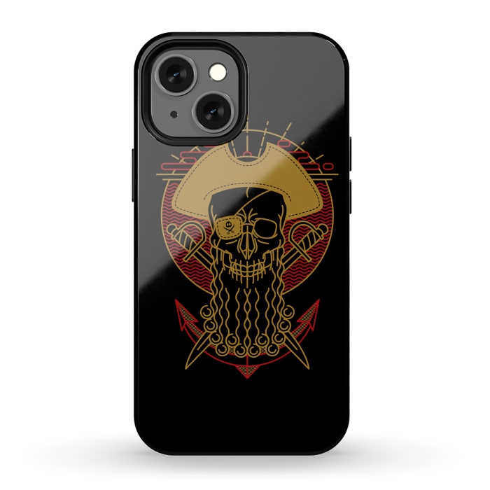 iPhone 13 mini StrongFit Skull Pirate by Afif Quilimo