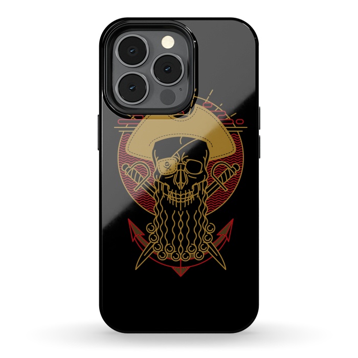 iPhone 13 pro StrongFit Skull Pirate by Afif Quilimo
