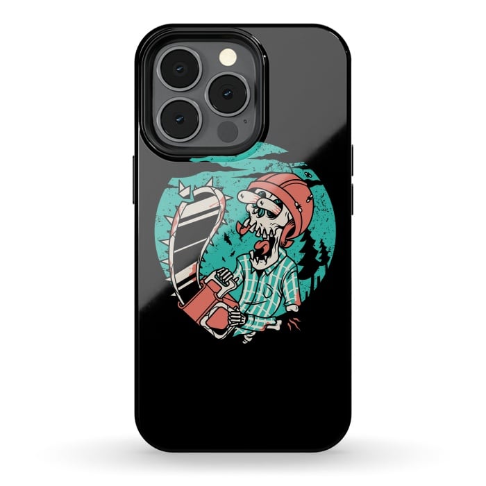 iPhone 13 pro StrongFit Skullchainsaw by Afif Quilimo
