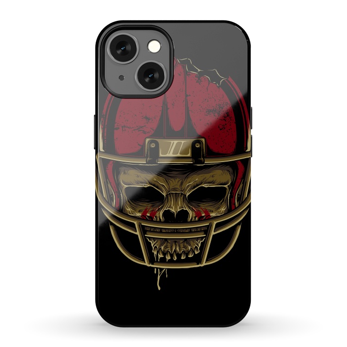 iPhone 13 StrongFit American Football Skull by Afif Quilimo