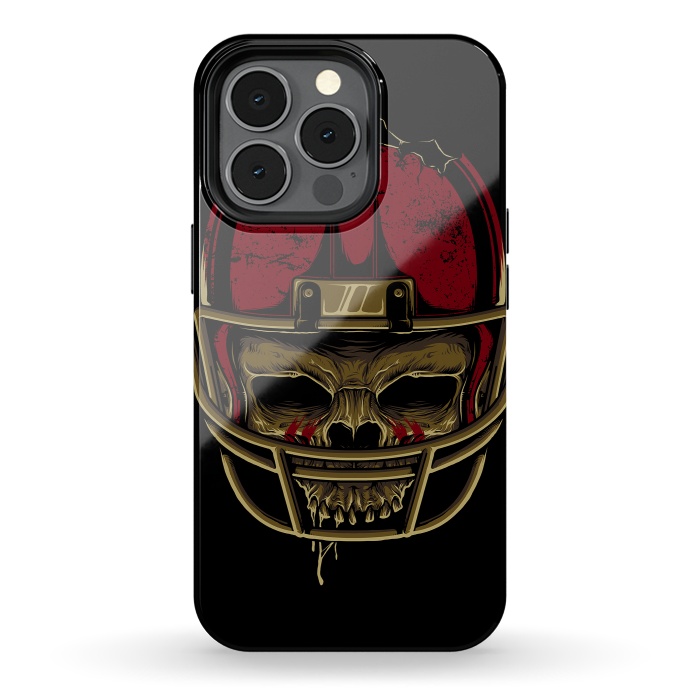 iPhone 13 pro StrongFit American Football Skull by Afif Quilimo