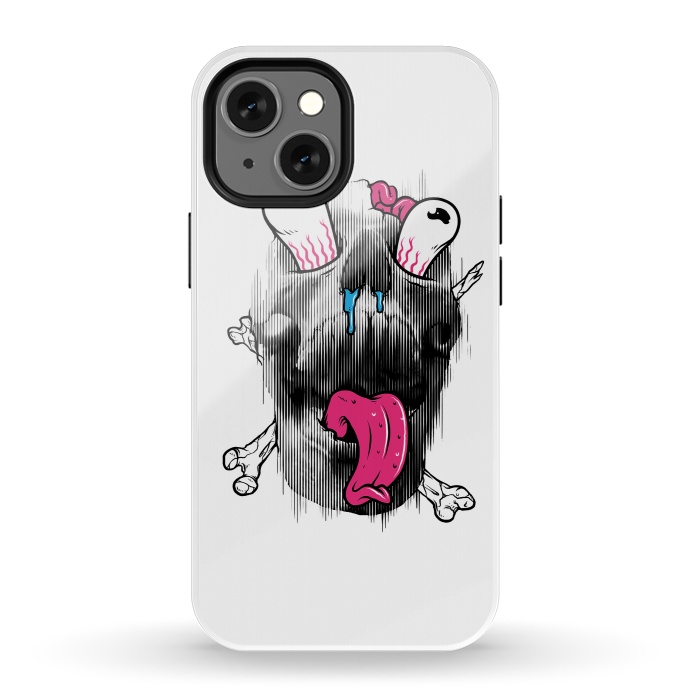 iPhone 13 mini StrongFit Scary Skull by Afif Quilimo