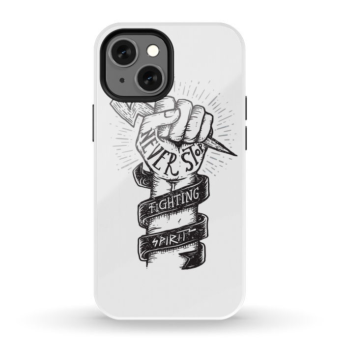 iPhone 13 mini StrongFit Never Stop Fighting Spirit by Afif Quilimo
