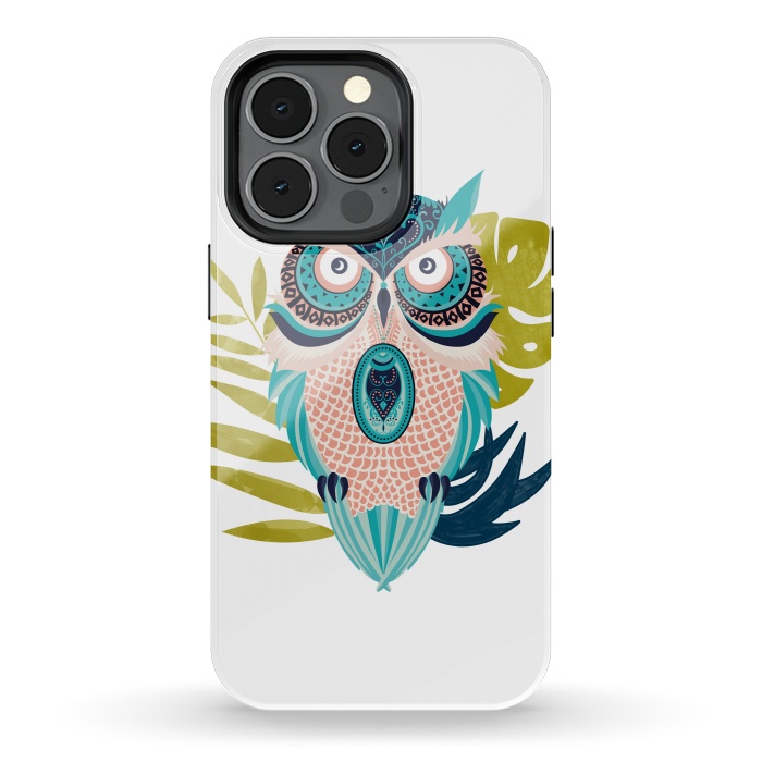 iPhone 13 pro StrongFit Moon Eyed Owl by Uma Prabhakar Gokhale