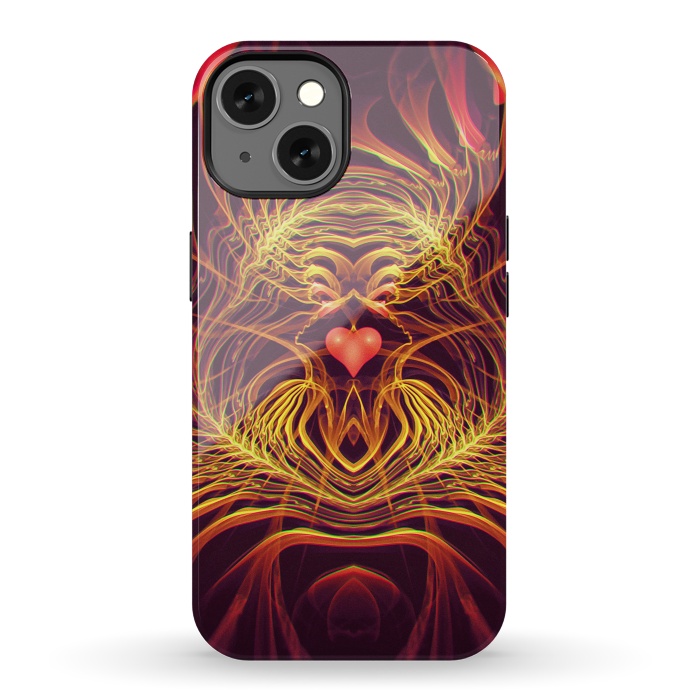 iPhone 13 StrongFit Fractal Heart by Art Design Works