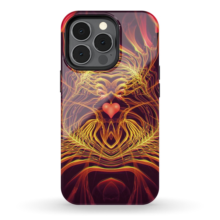 iPhone 13 pro StrongFit Fractal Heart by Art Design Works