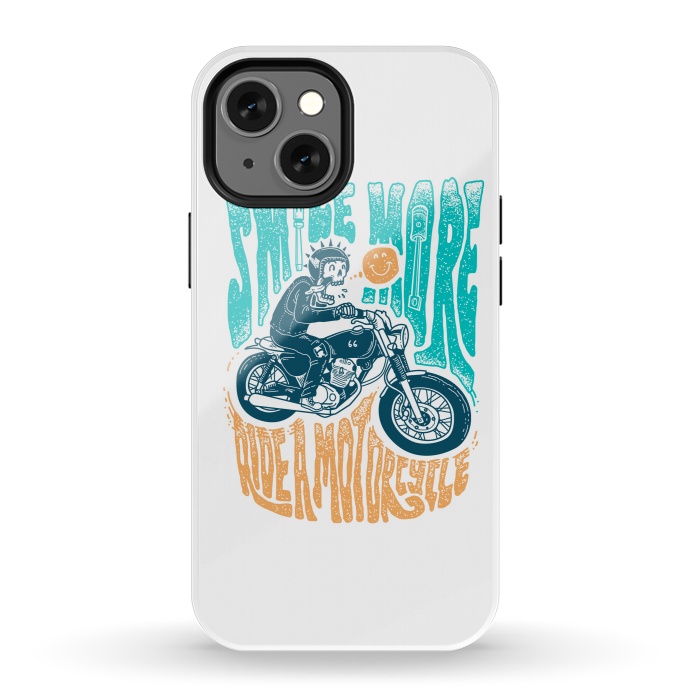 iPhone 13 mini StrongFit Smile more, Ride a motorcycle by Afif Quilimo