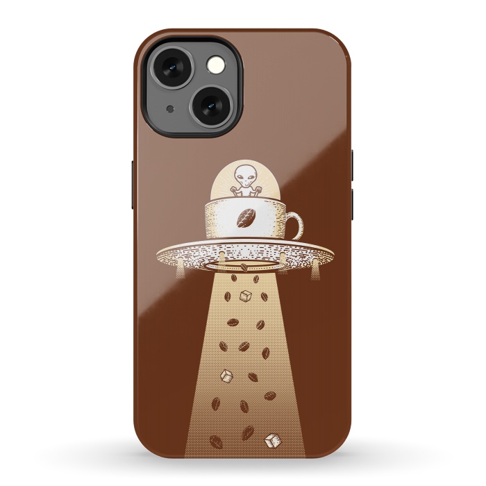 iPhone 13 StrongFit Alien Coffee Invasion by Afif Quilimo