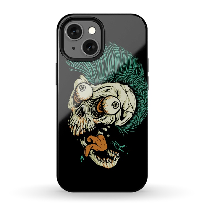 iPhone 13 mini StrongFit Skull Punk Style by Afif Quilimo