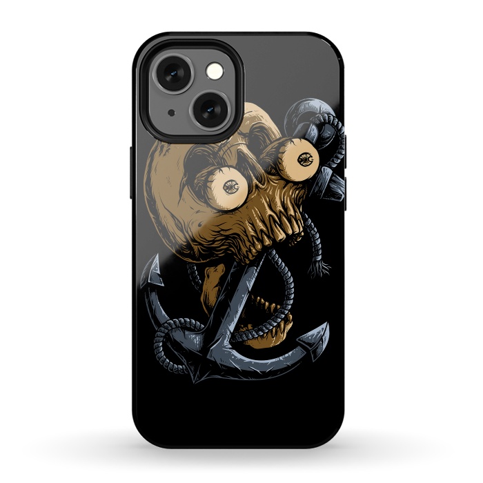 iPhone 13 mini StrongFit Skull Anchor by Afif Quilimo