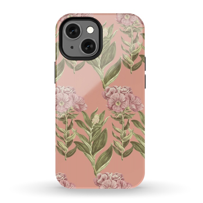 iPhone 13 mini StrongFit Blush Pink Flowers by Zala Farah