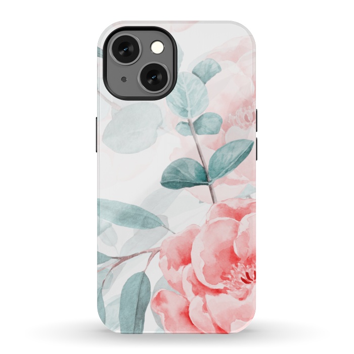 iPhone 13 StrongFit Rose Blush and Eucalyptus by  Utart
