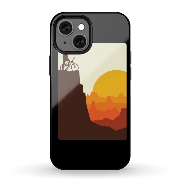 iPhone 13 mini StrongFit Mountain Biker by Afif Quilimo