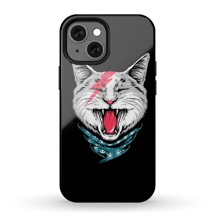 iPhone 13 mini StrongFit Cat Rock by Afif Quilimo