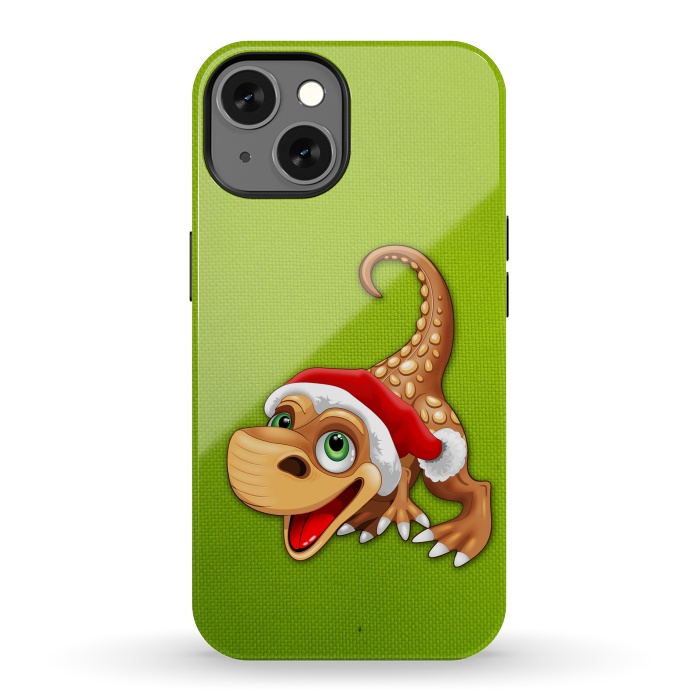 iPhone 13 StrongFit Dinosaur Baby Cute Santa Claus by BluedarkArt