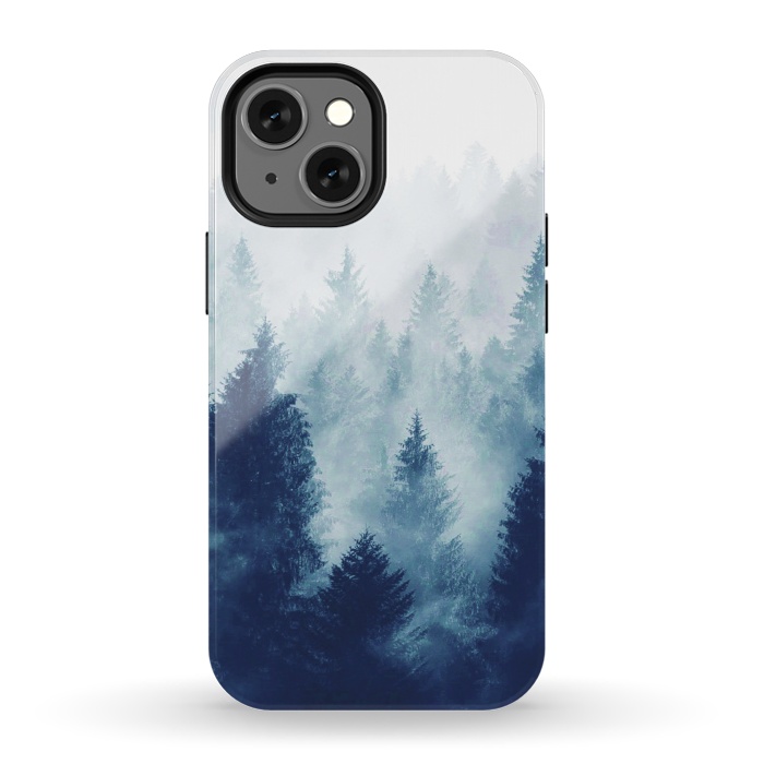 iPhone 13 mini StrongFit Foggy Woods I by ''CVogiatzi.