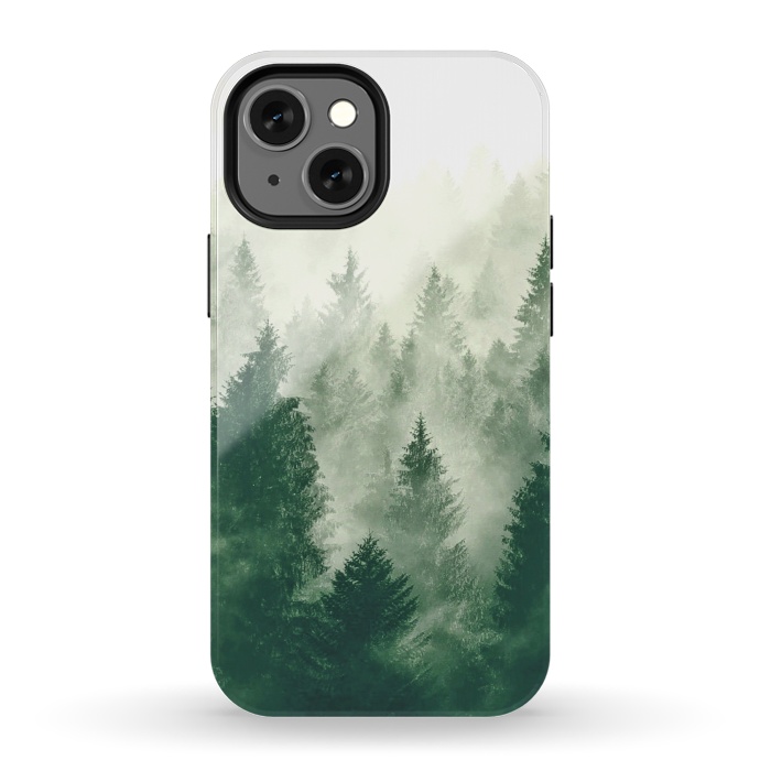 iPhone 13 mini StrongFit Foggy Woods III by ''CVogiatzi.