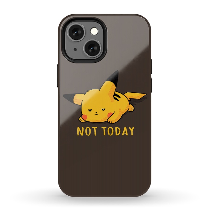 iPhone 13 mini StrongFit Pikachu Not Today by eduely